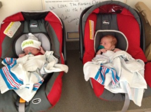 The #BrunoBrothers ready for their 1st car ride.